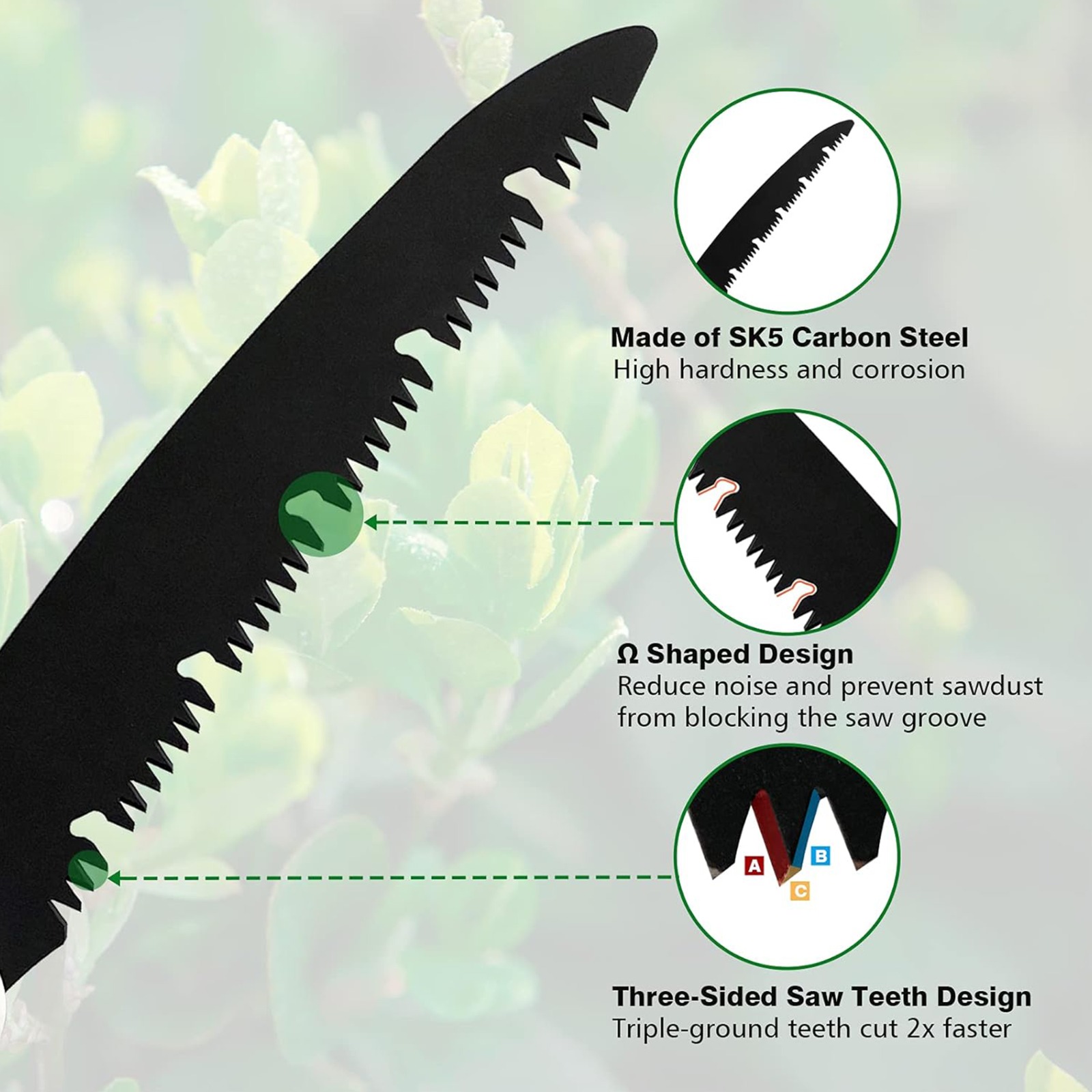 Folding Saw with Hard Teeth – Power Cutting On-the-Go