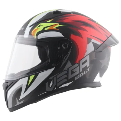 VEGA BOLT DECOR full face helmet( mirror visor fitted)