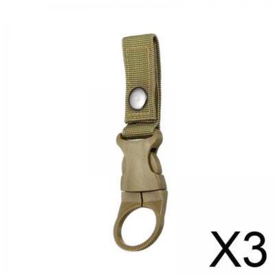 3xBottle Hanging Buckle Clip Water Bottle Ring Holder Keychain Belt for Hiking