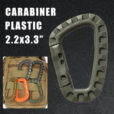 CARABINER PLASTIC HOOK for backpacking, biking, fishing, camping, outdoor activities