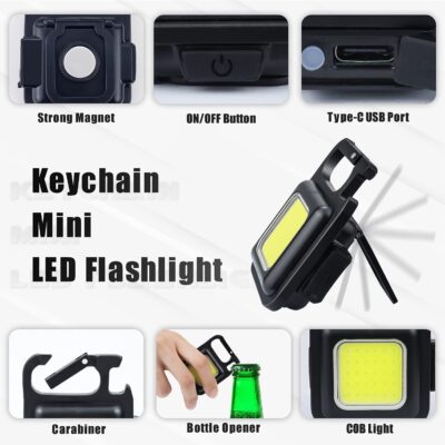SMALL LED FLASHLIGHT 800 LUMENS COB