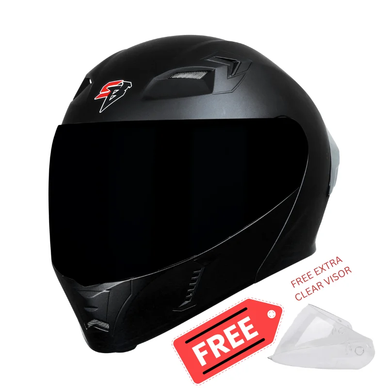 STEELBIRD SBA-20 ISS (GLOSSY AND MATT BLACK) HELMET - Image 6