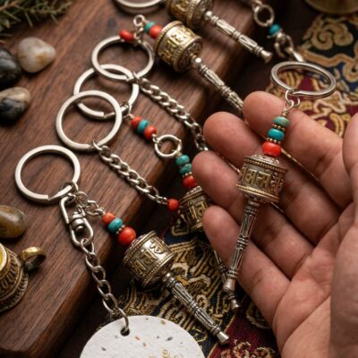 Tibet Prayer Wheel Key Chain