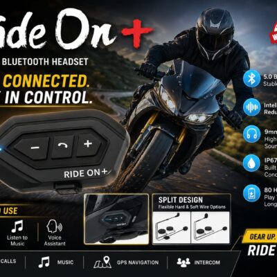 RIDE ON PLUS HELMET BLUETOOTH HEADSET