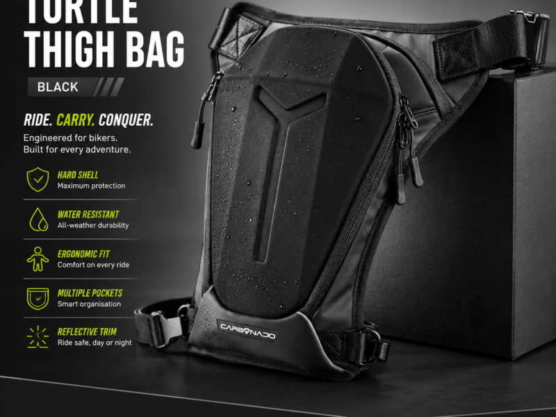 CARBONADO TURTLE THIGH BAG – BLACK