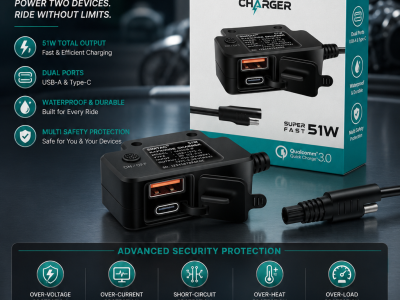 SIMTAC RAPIDRIDE DUO 51W CHARGER