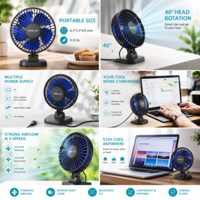OPOLAR 4 INCH USB DESK FAN