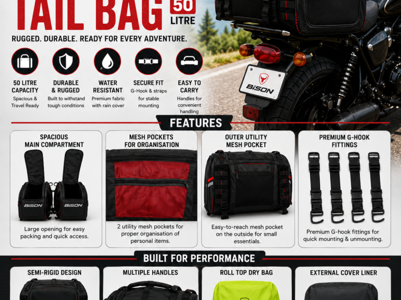 BISON CAMPER TAIL BAG 50 LITRE