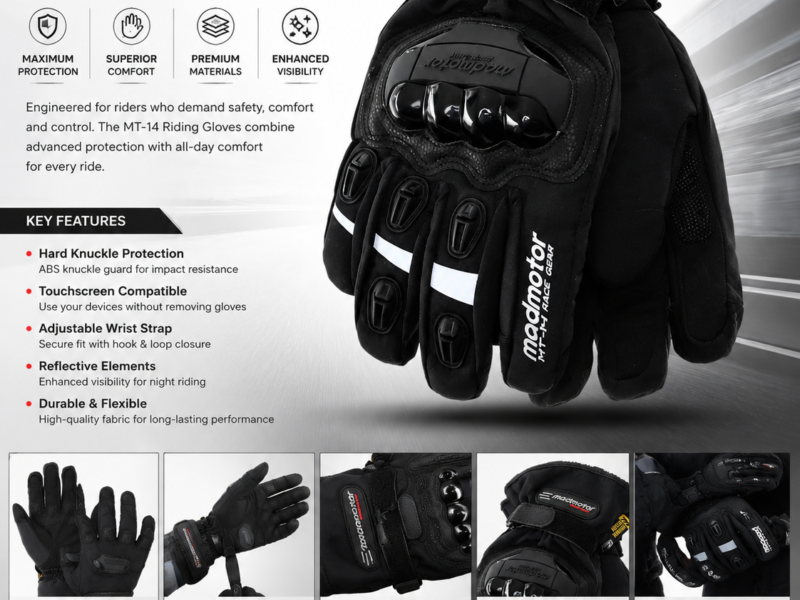 MT-14 RIDING GLOVES (Black)