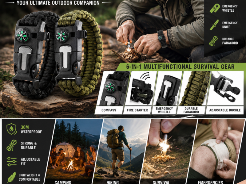 PARACORD SURVIVAL WATCH BRACELET