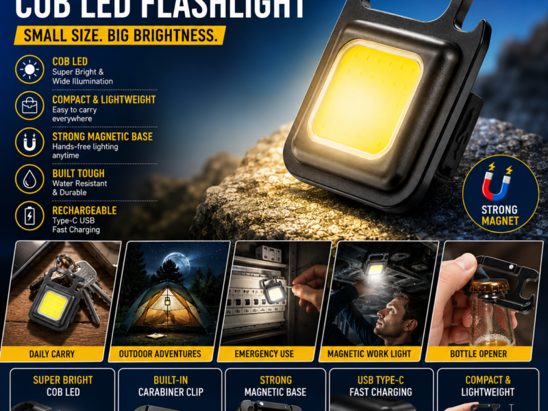 SMALL LED FLASHLIGHT 800 LUMENS COB