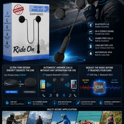 Ride On HELMET WIRELESS EARPHONES