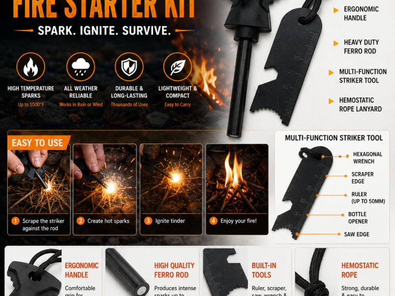 STONE STEEL FIRE STARTER KIT