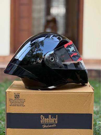 STEELBIRD SBA-20 ISS (GLOSSY AND MATT BLACK) HELMET - Image 2
